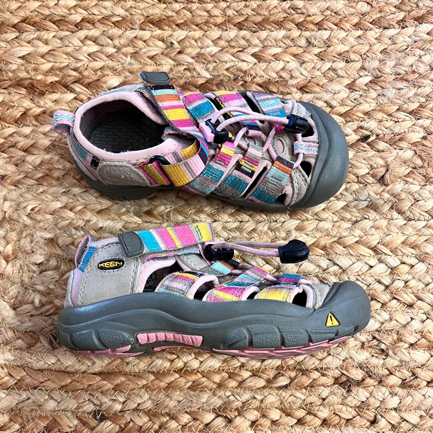 Pink & Rainbow Stripe Newport H2 Water Shoes