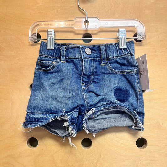 Denim Heart Shortie Shorts