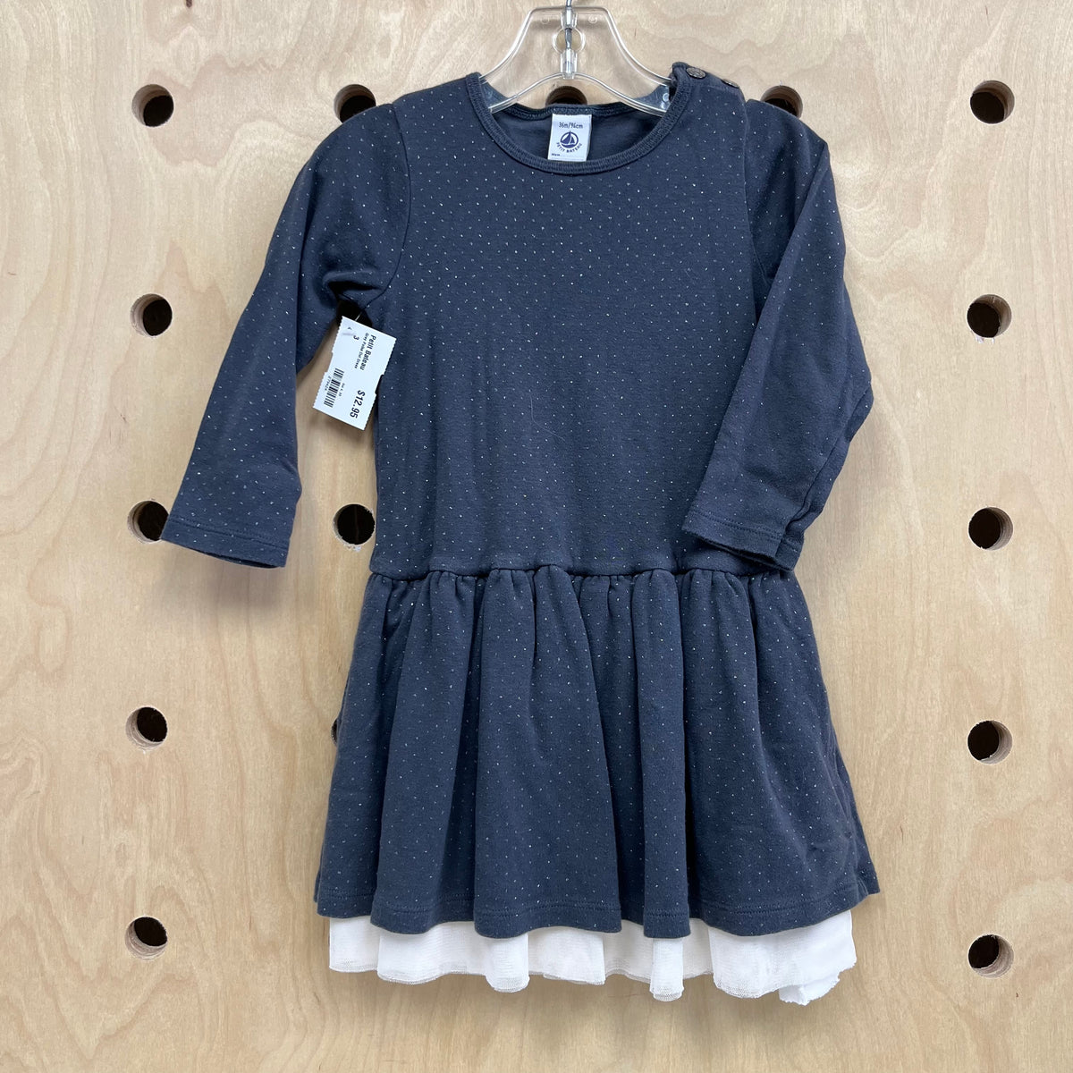 Grey Polka Dot Dress