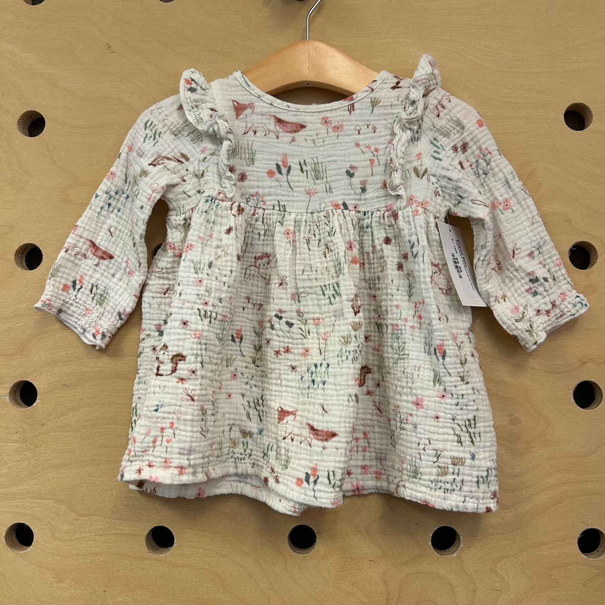 Organic Cream Woodland Gauze Dress
