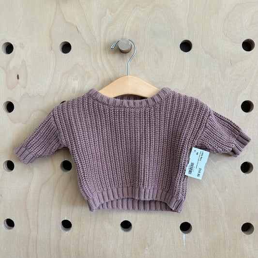 Earthy Brown Organic Knit Sweater