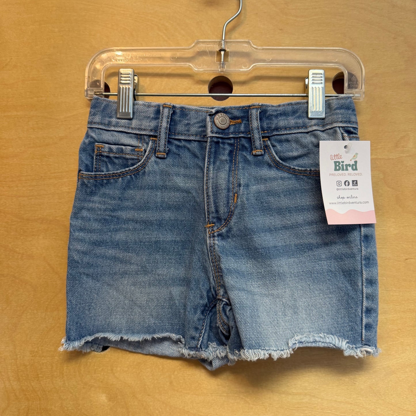 Slouchy Straight Raw Denim Shorts