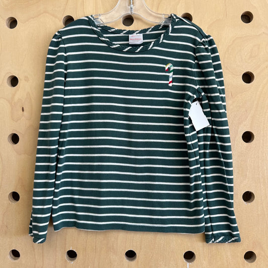 Green Striped Holiday LS