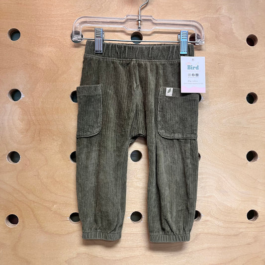 Green Velour Pocket Joggers