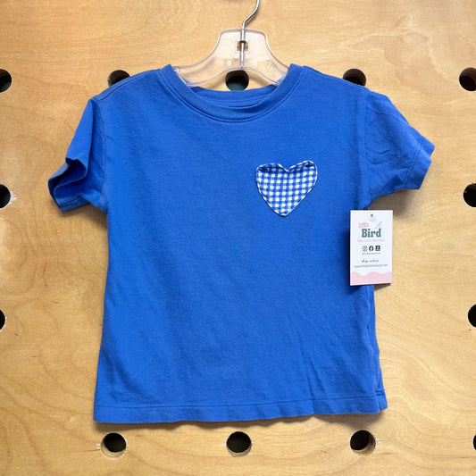 Blue Gingham Heart Shirt
