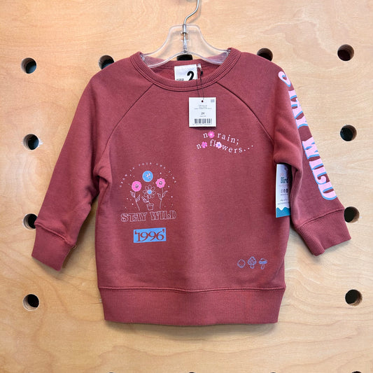 No Rain; No Flowers Pullover NEW!