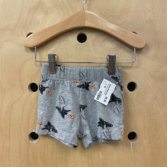 Grey Rocket Dino Soft Shorts