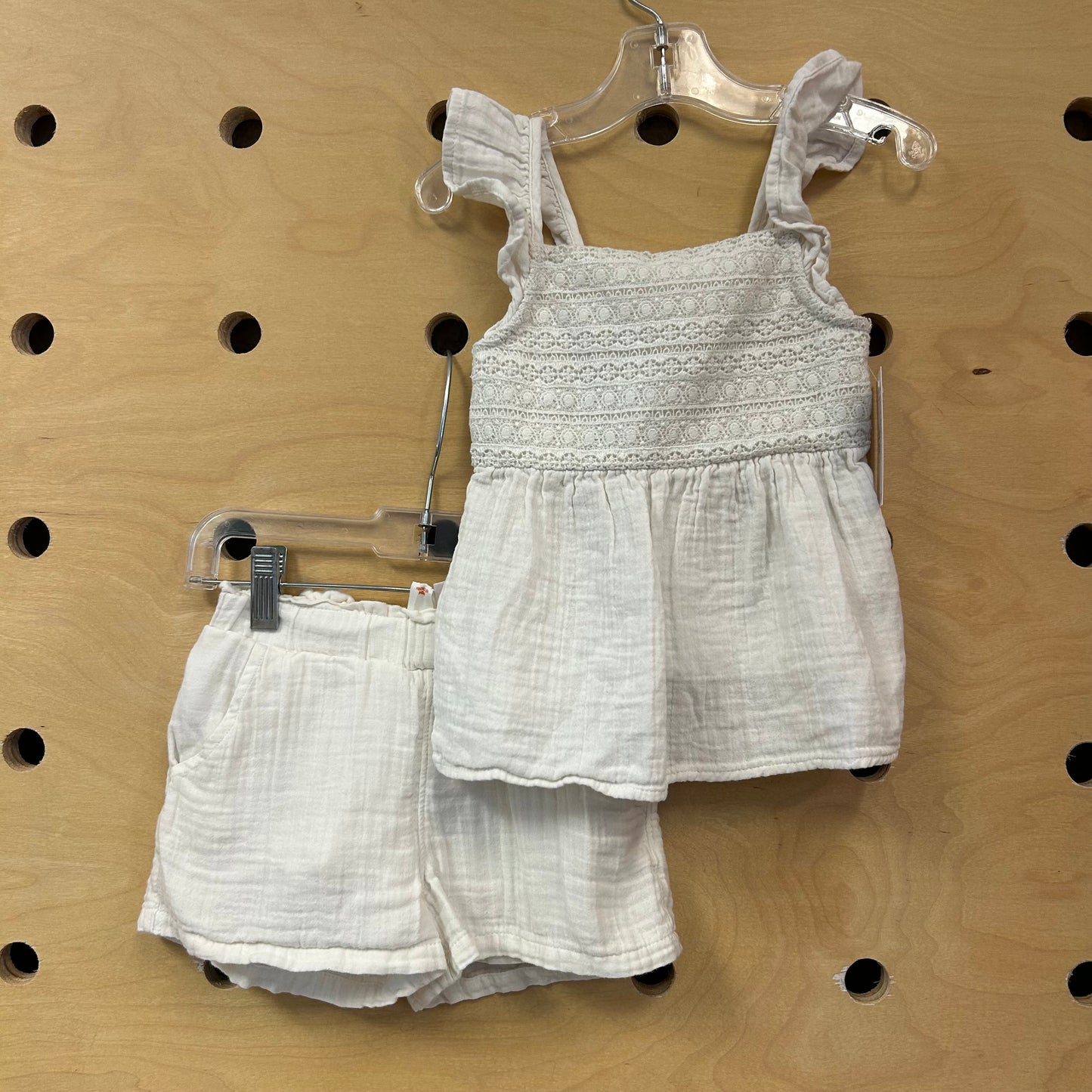Cream Gauze Tank & Shorts