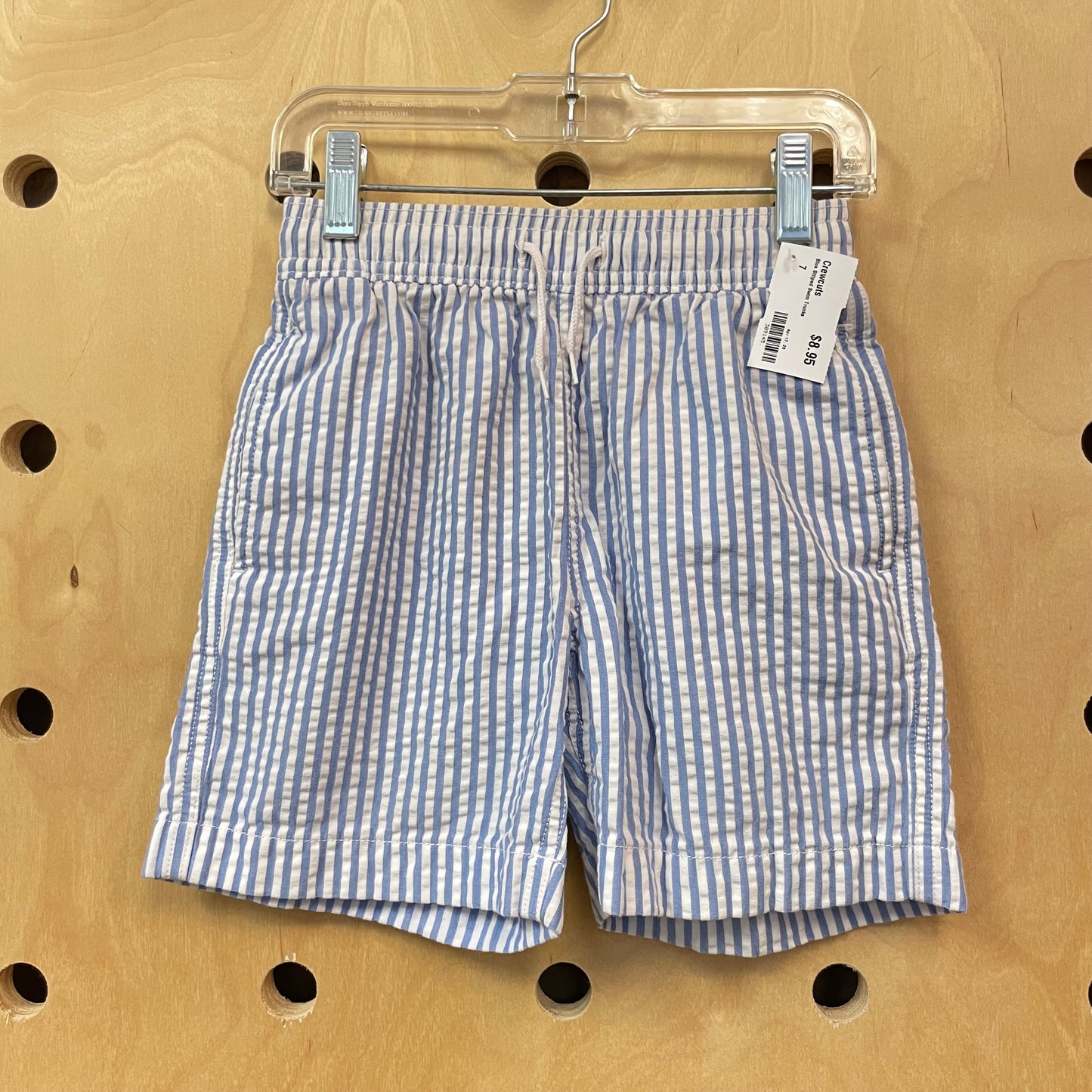 Blue Sttiped Swim Trunks