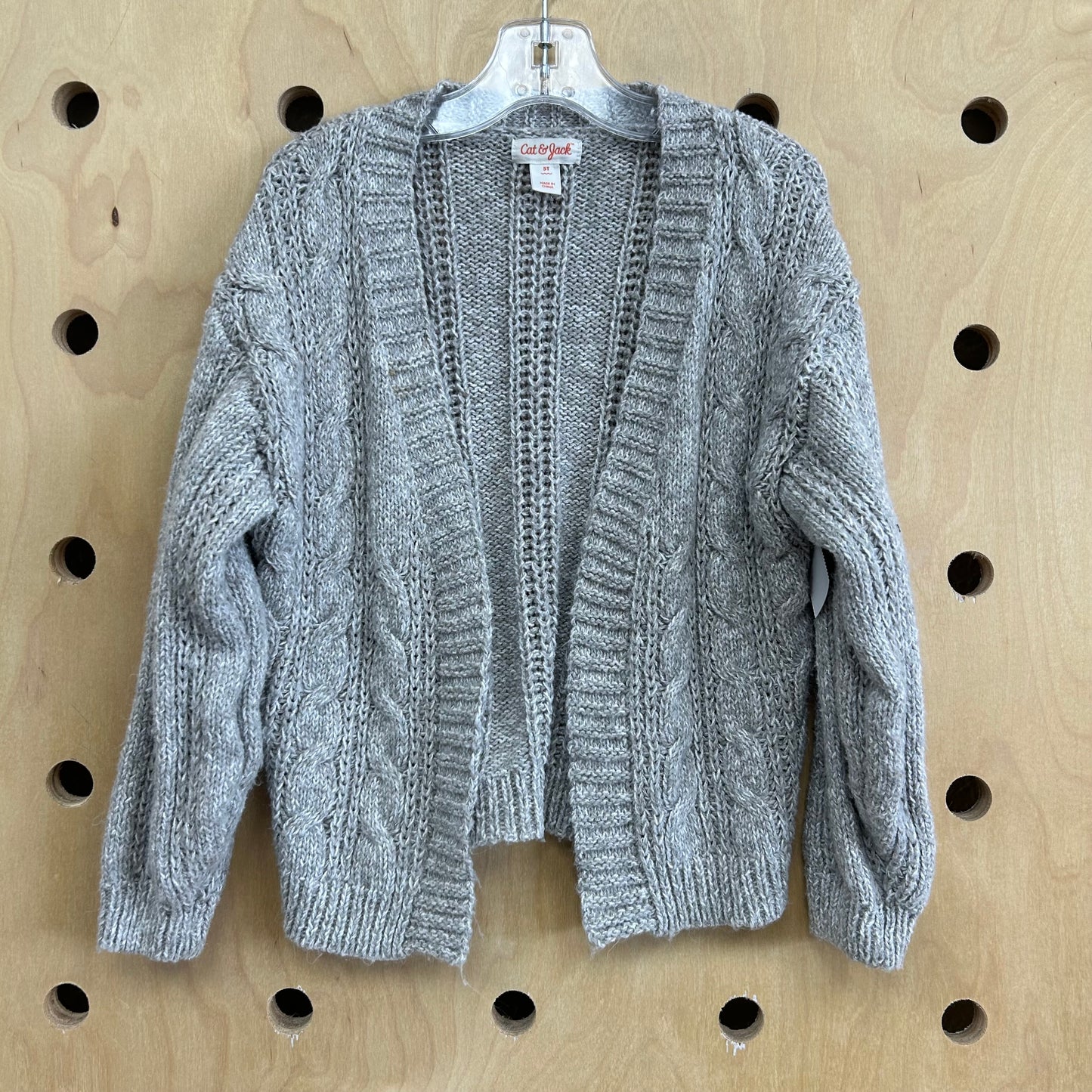 Grey + Silver Open Cardigan