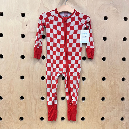Orange & Cream Checker Bamboo Zippy