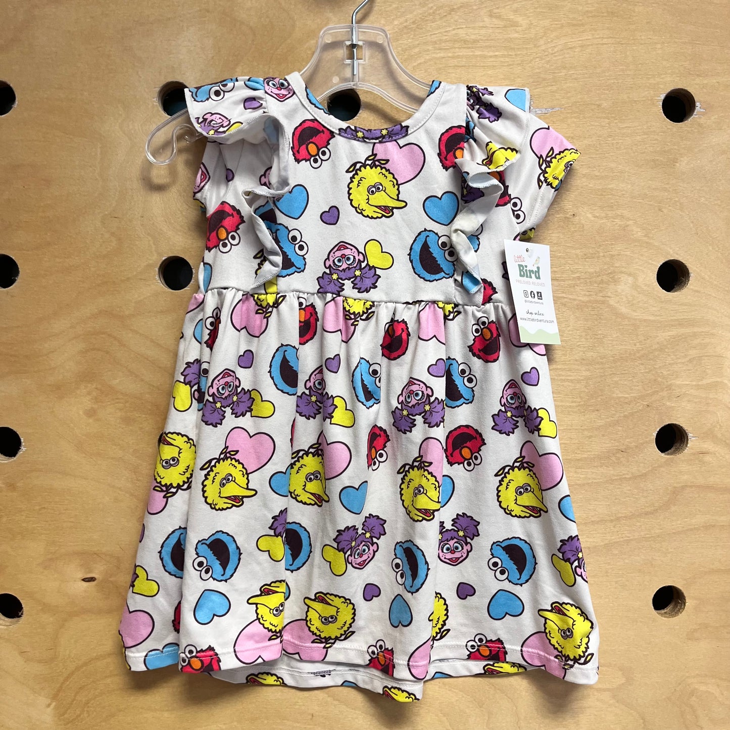 White Sesame Street Friends Dress