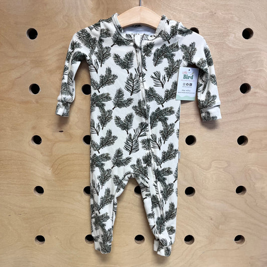 Cream Pine Leaf Zippy
