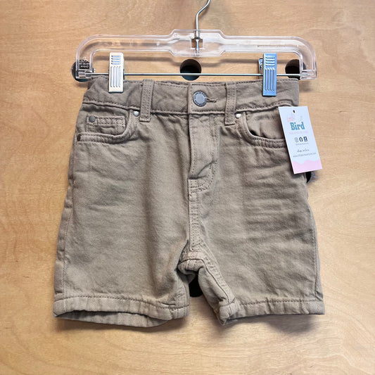 Beige Denim Shorts