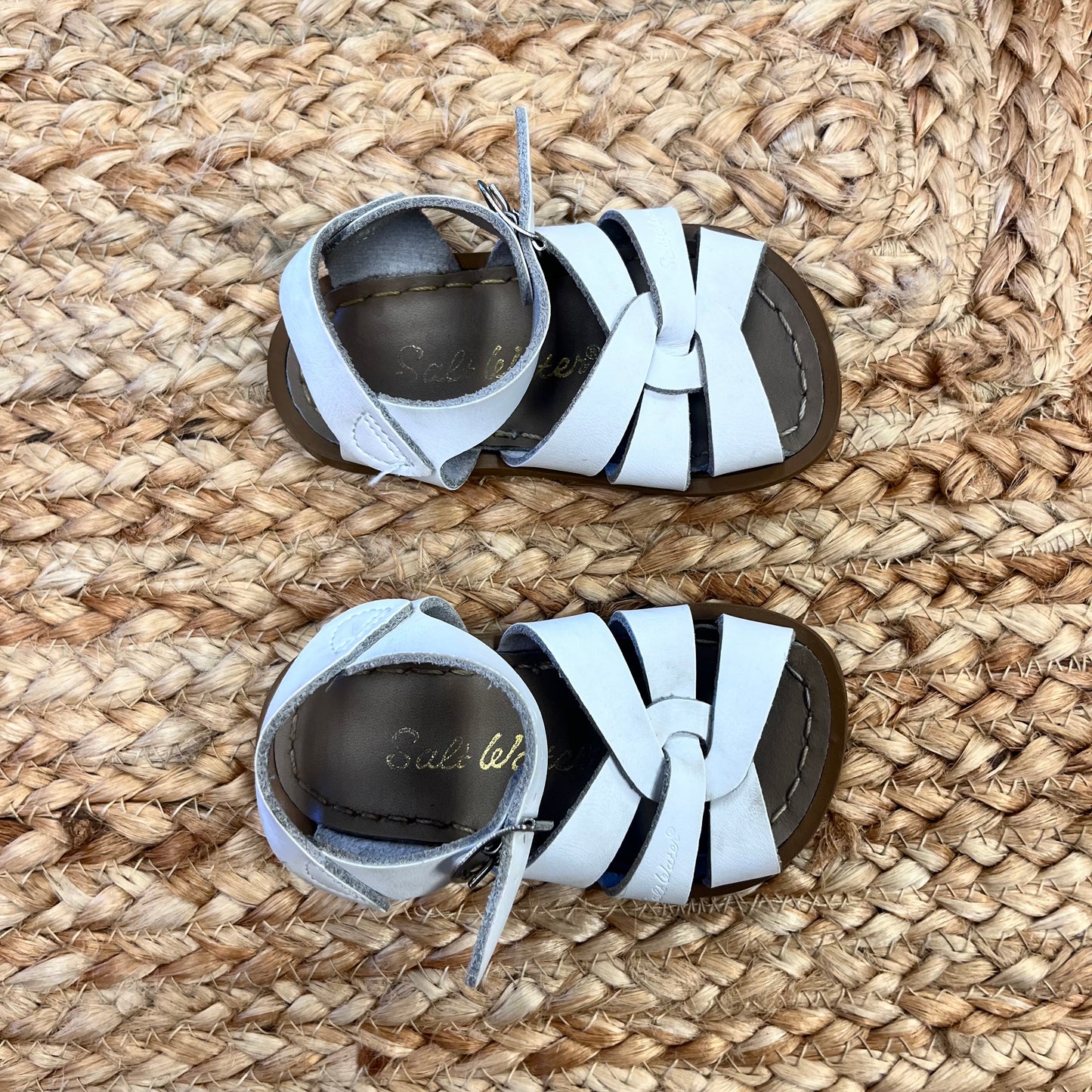 White Leather Strappy Sandals