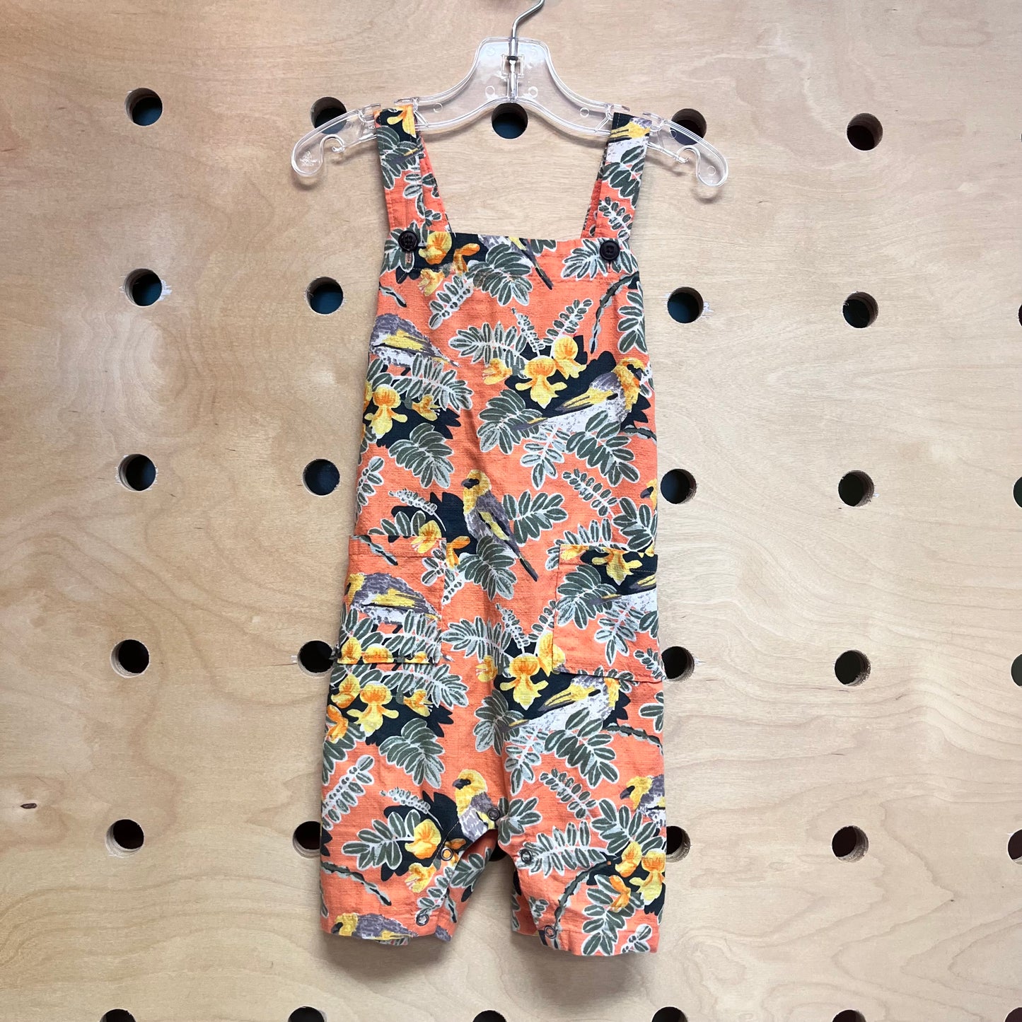 Coral Tropical Romper
