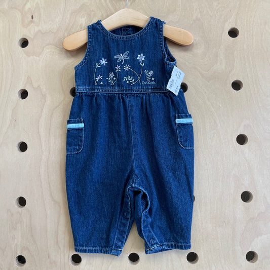 Y2K Embroidered Denim Romper