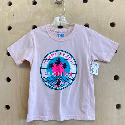 Pink Miami Beach Tee