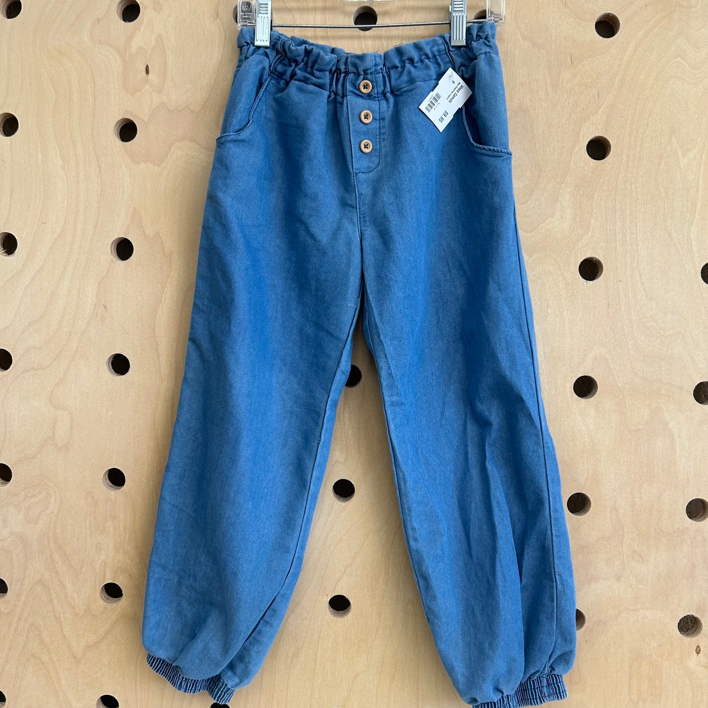 Blue Chambray Joggers