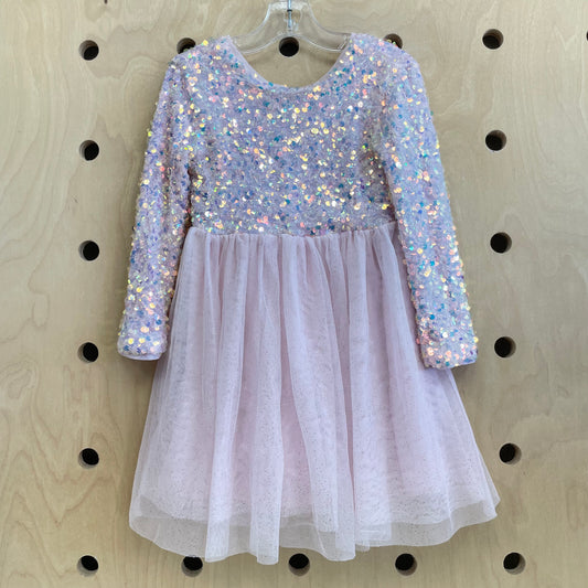 Pink Sequins Tulle Dress