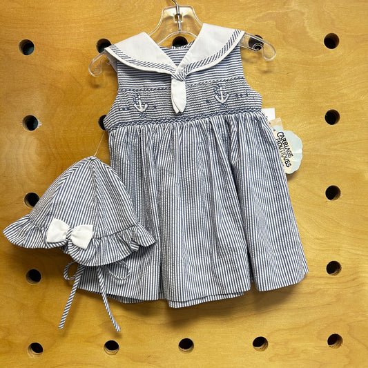 Blue Smocked Anchor Dress NEW!