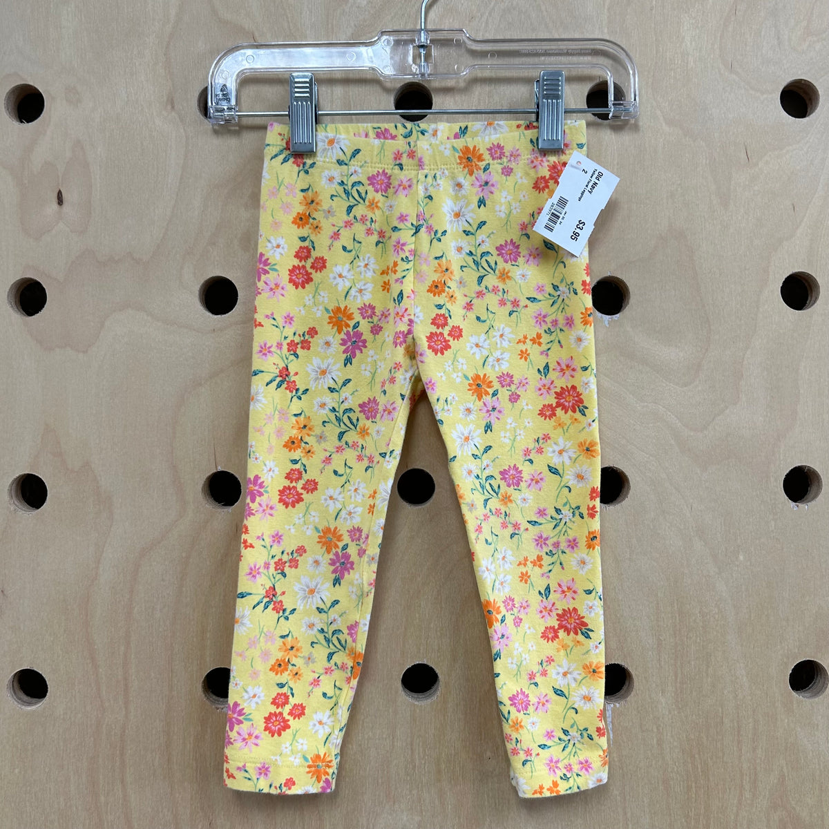 Yellow Floral Leggings