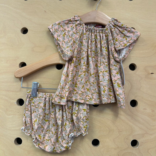 Peach Floral Bamboo Outfit