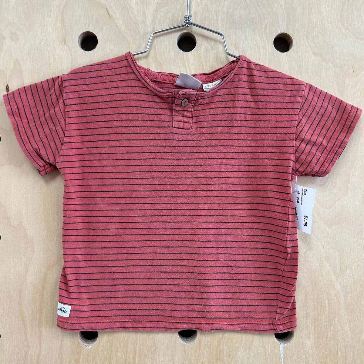 Brick Striped Henley