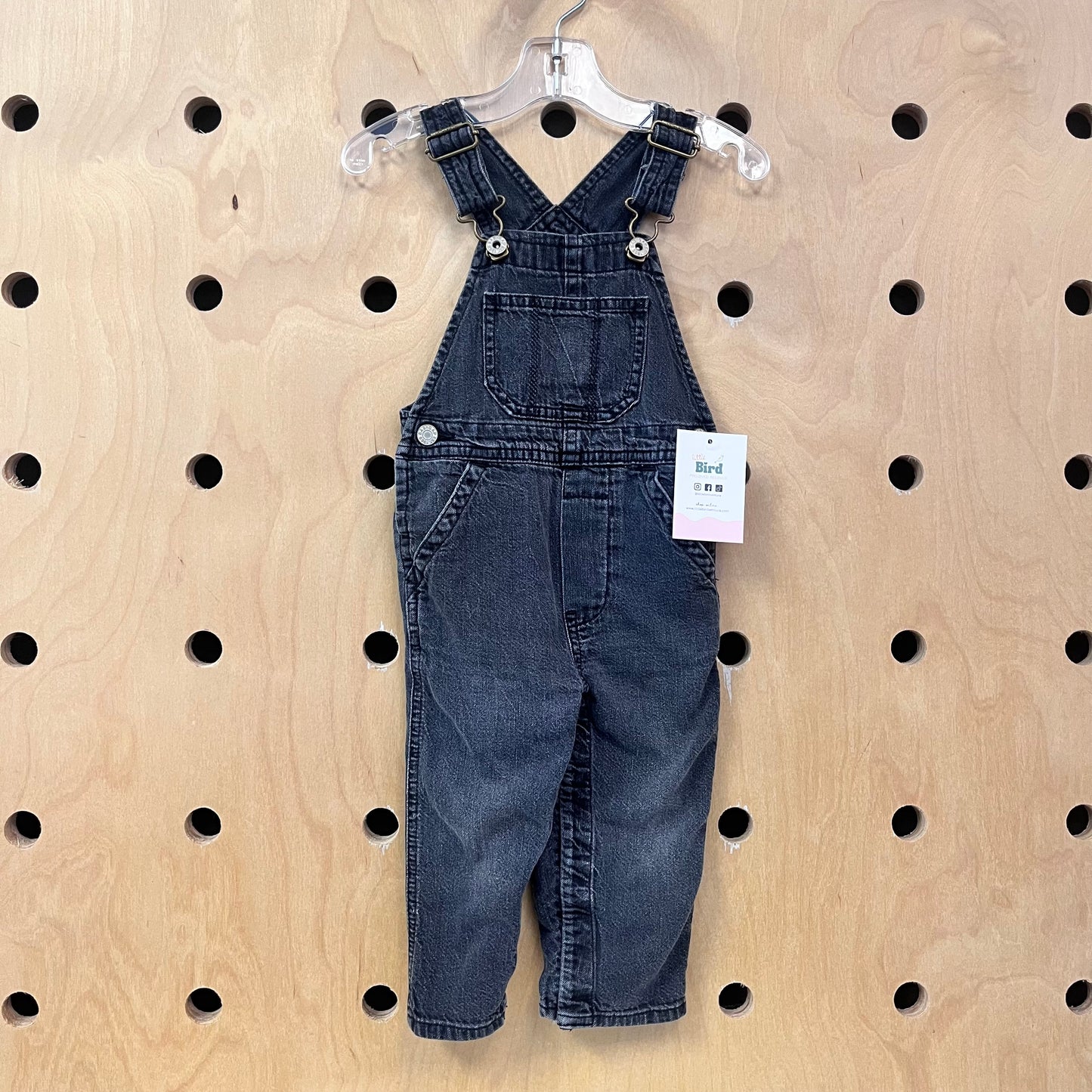 Black Denim Overalls