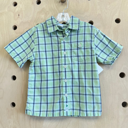 Green Plaid Button Up Shirt