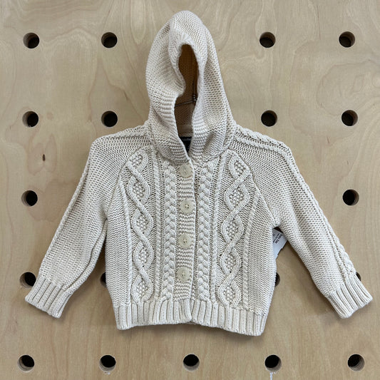 Cable Knit Hoodie Cardigan