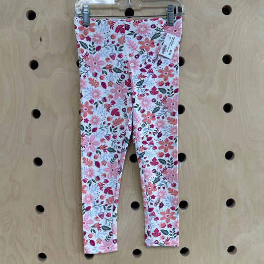 Cream Floral Mushroom Leggings NEW!