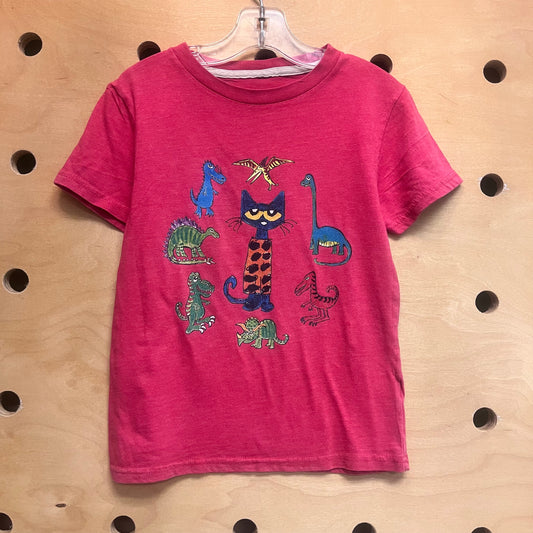 Red Pete the Cat Dinos Tee