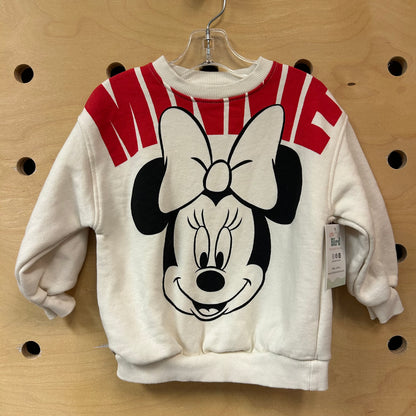 White Minnie Mouse Crewneck