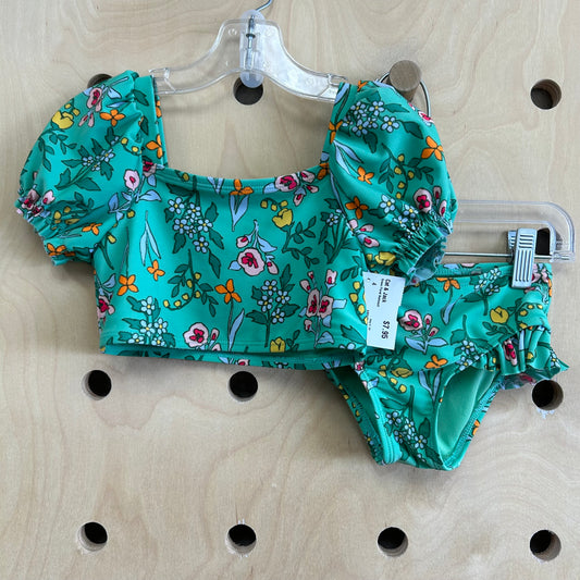 Green Floral Swimsuit
