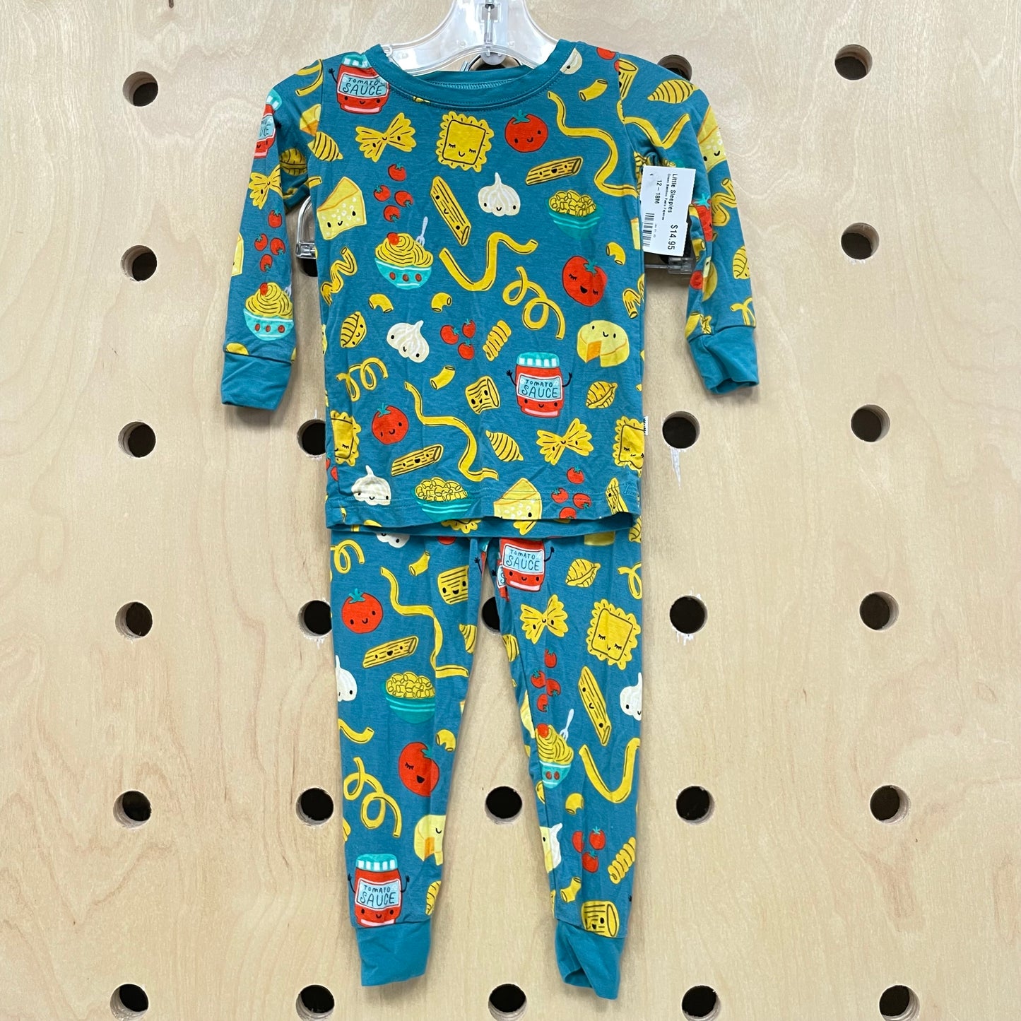 Green Bamboo Pasta Pajamas