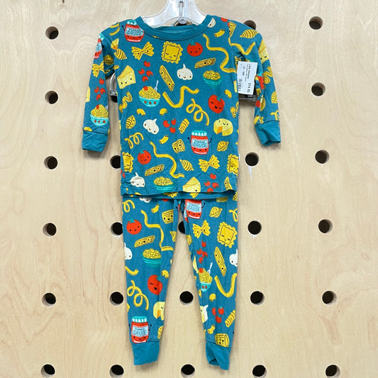 Green Bamboo Pasta Pajamas
