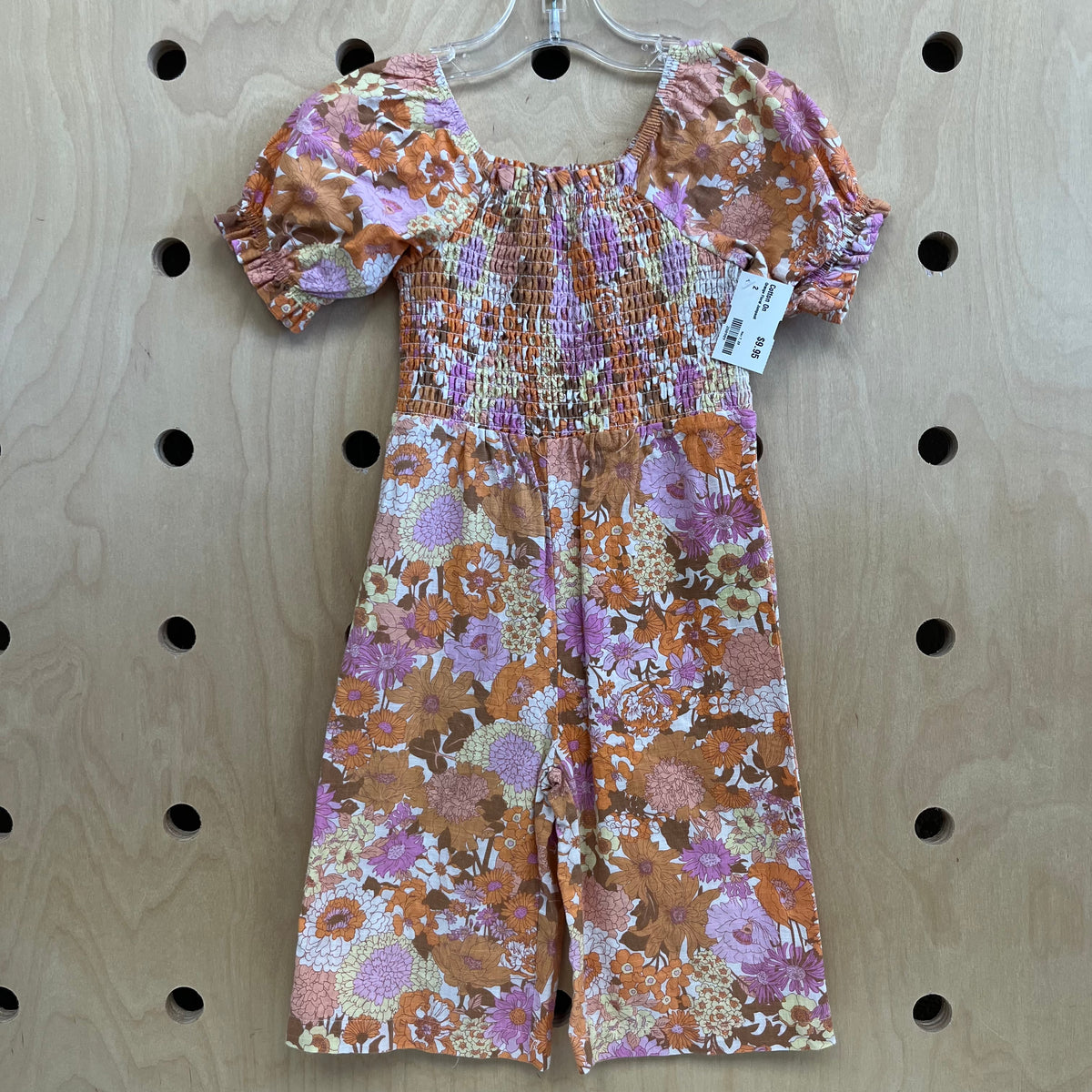 Orange Floral Jumpsuit