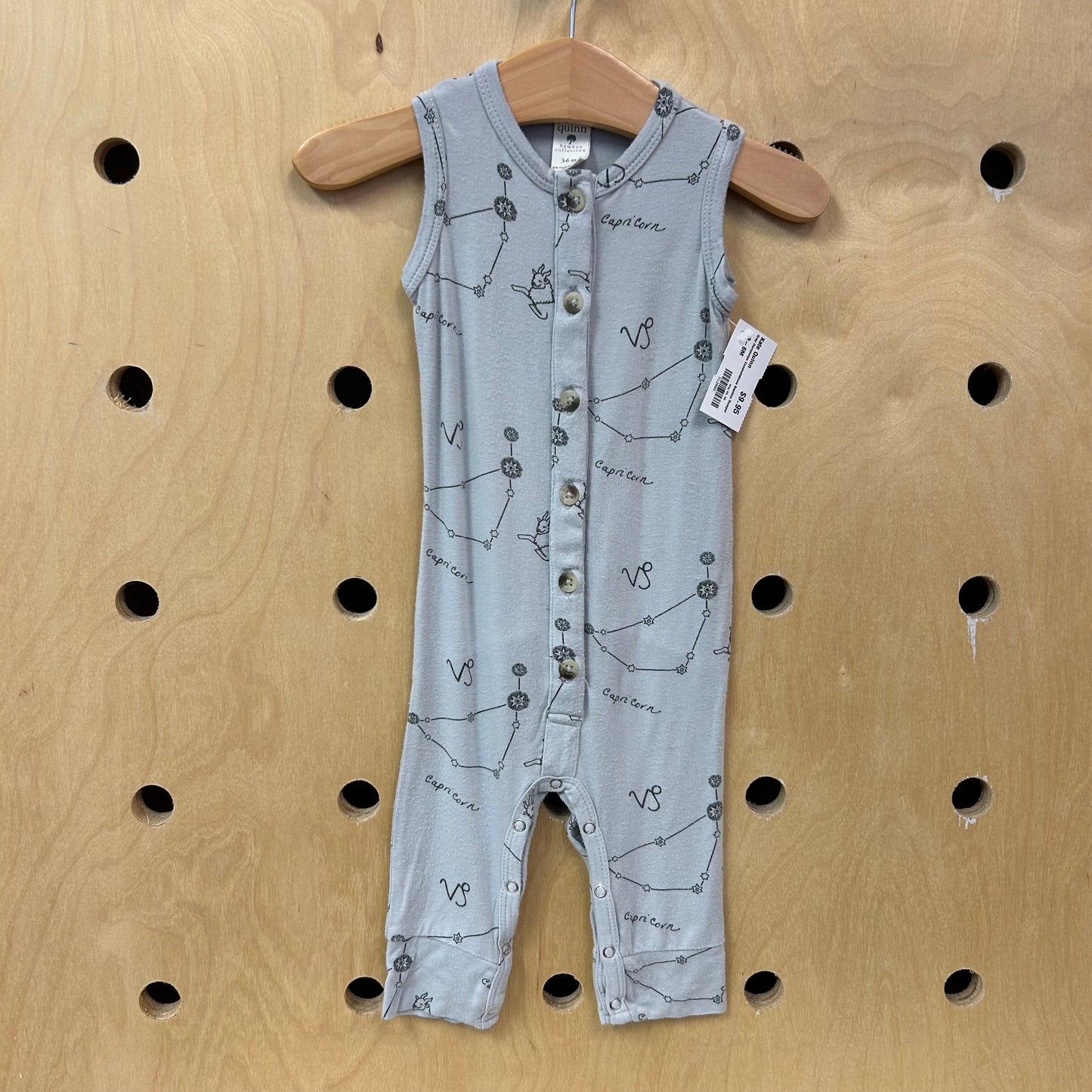 Grey Horoscope Constellations Bamboo Romper