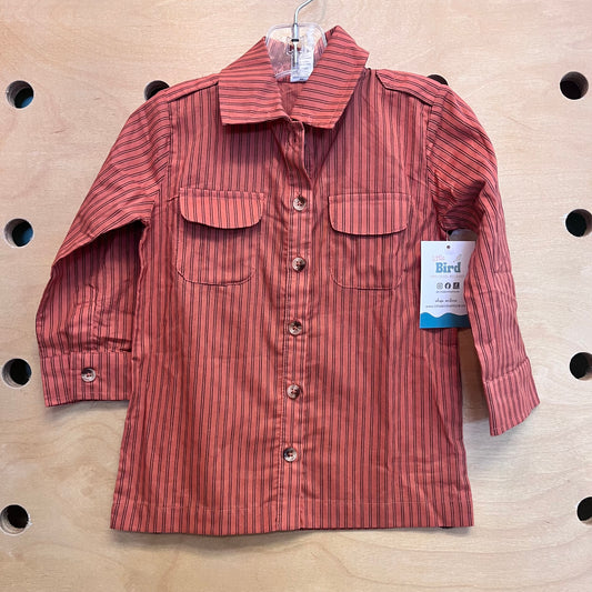 Organic Rust Striped Button Up NEW!