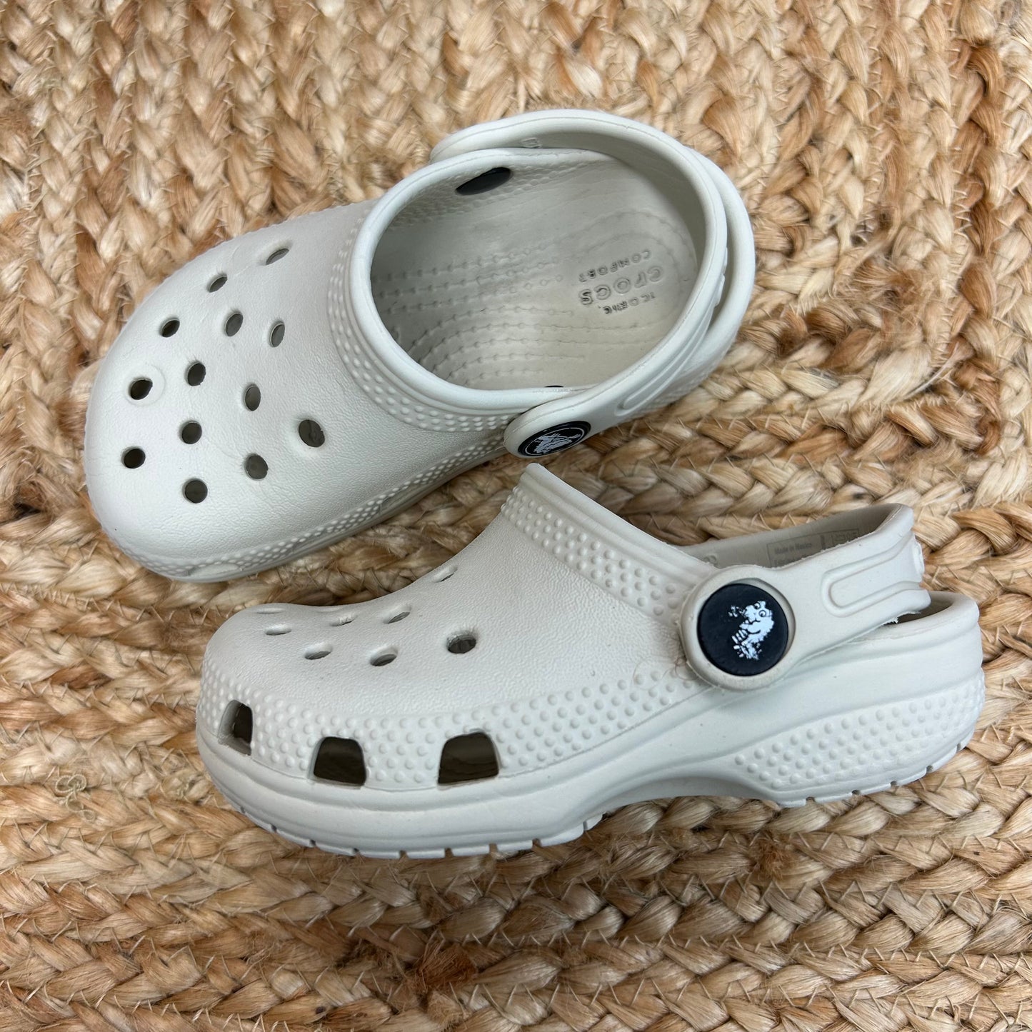 Creme Perforated Slip-On Shoes
