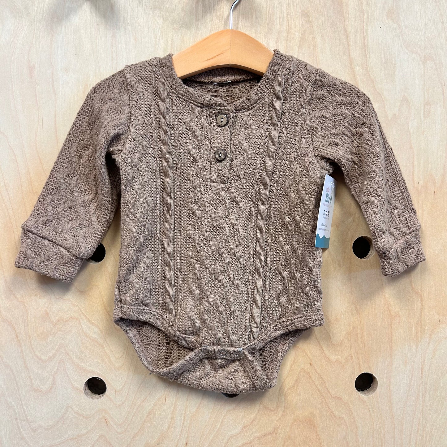 Brown Textured Bodysuit