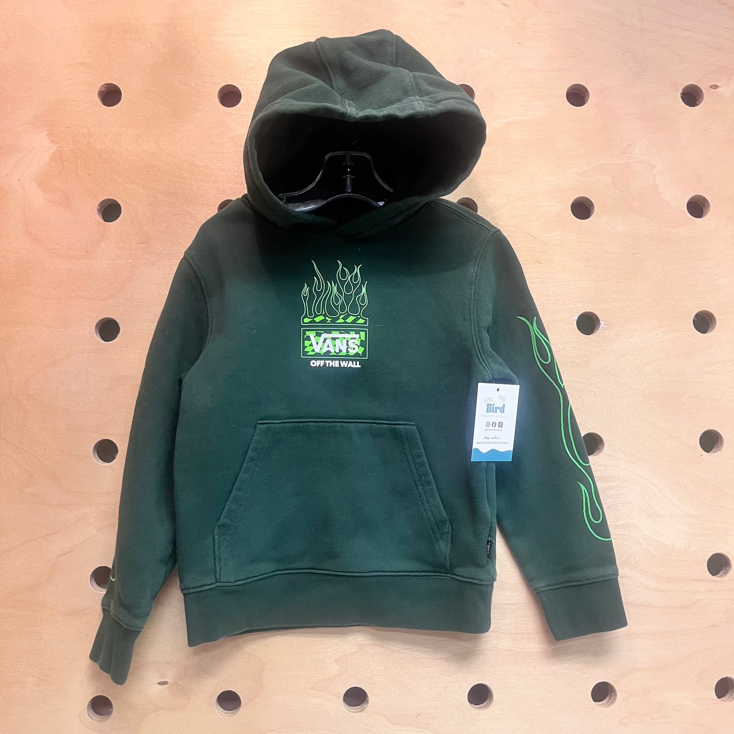 Green Flames Hoodie Pullover