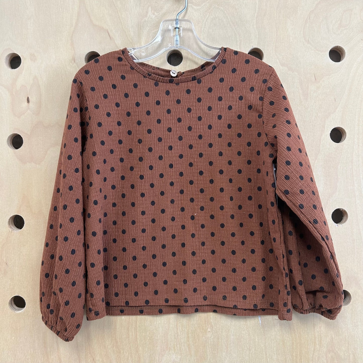 Brown Spotty Guaze Top