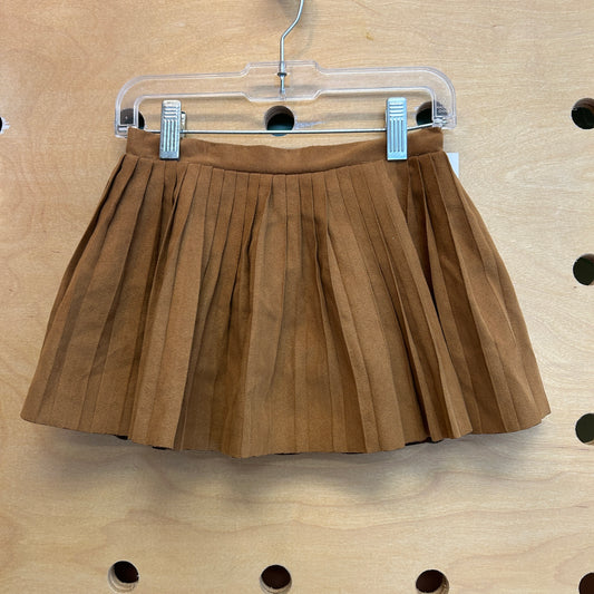 Brown Pleated Skirt