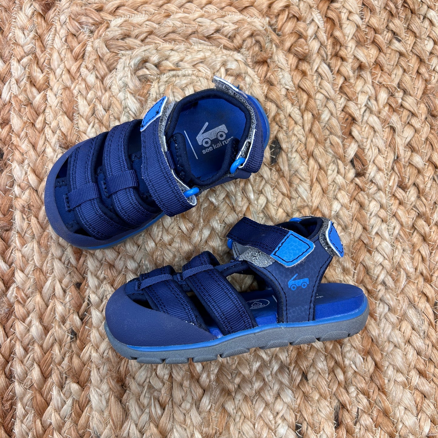 Navy Wilder Velcro Sandals