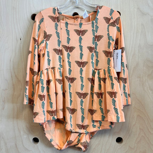 Orange/Green Bamboo Butterfly Romper