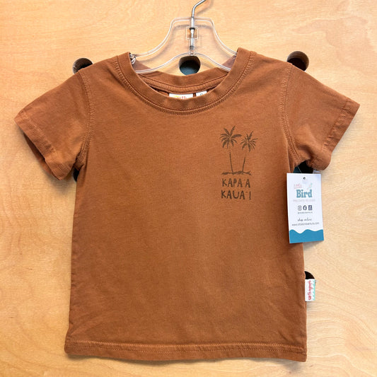 Brown 'Forever Stoked' Cotton Tee