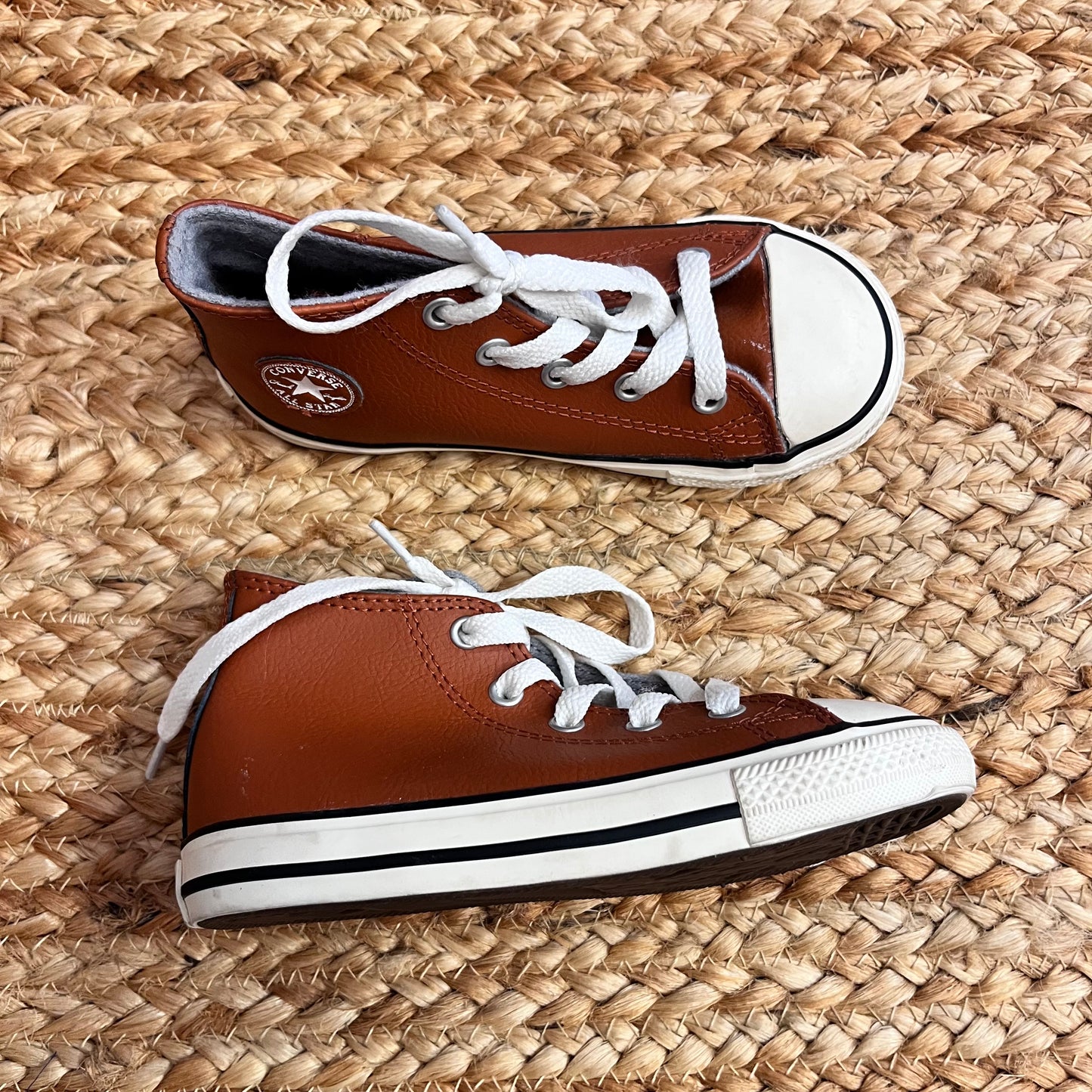 Brown Leather High-Tops