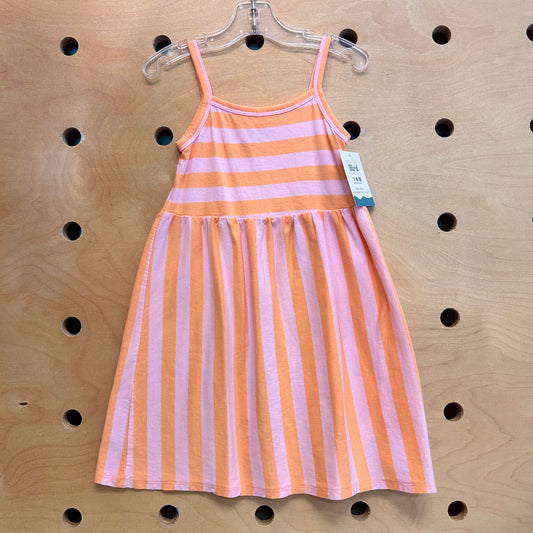 Pink/Orange Striped Dress